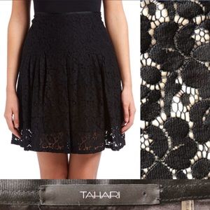 Tahari Black Lace Party Skirt